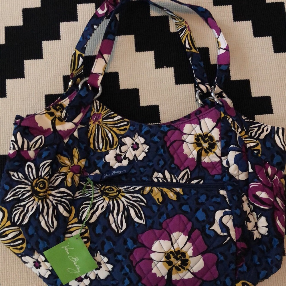 Vera Bradley African Violet crescent handbag • NWT